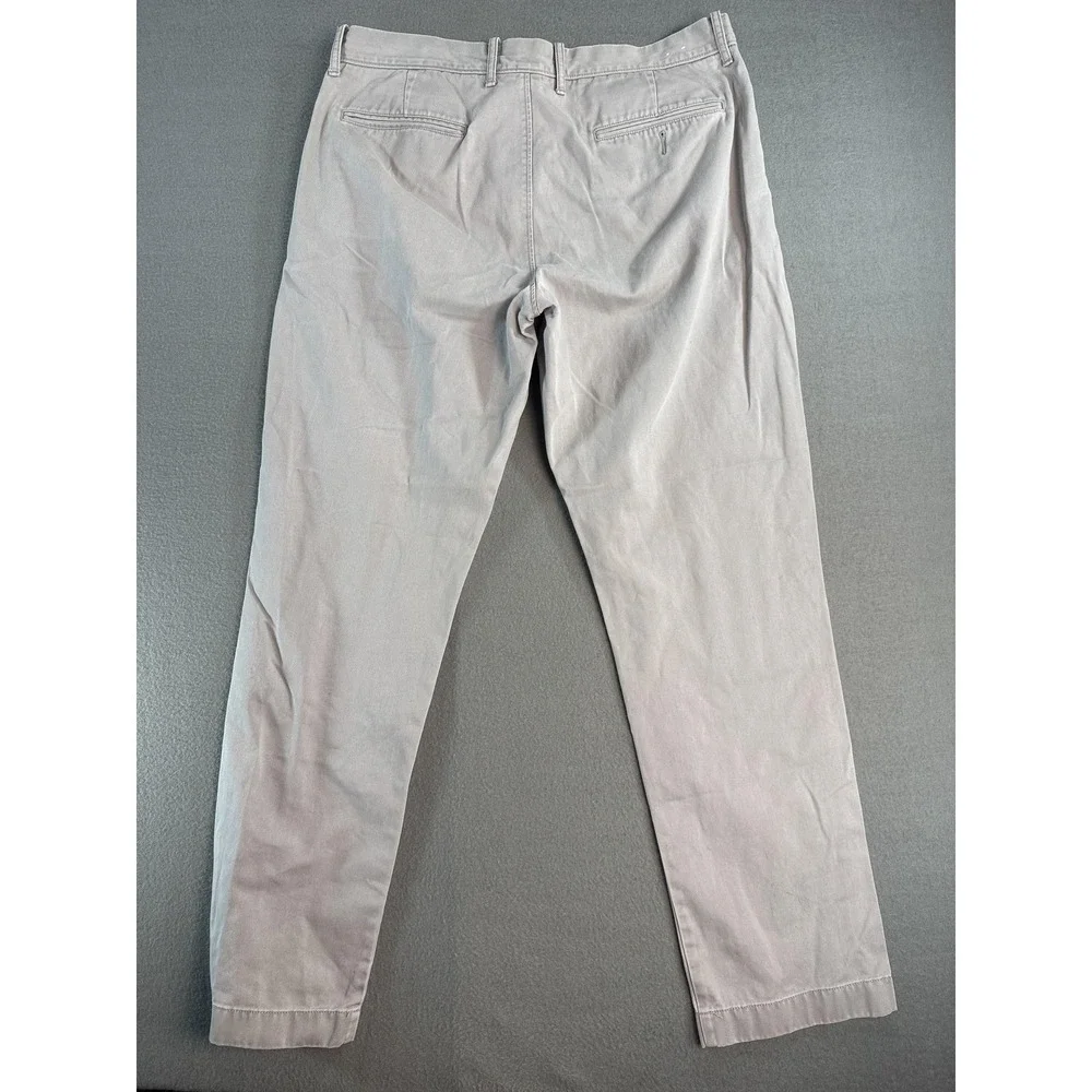 J.Crew Pants Mens 34x32 Gray Regular Fit Chino Straight Leg Cotton Casual